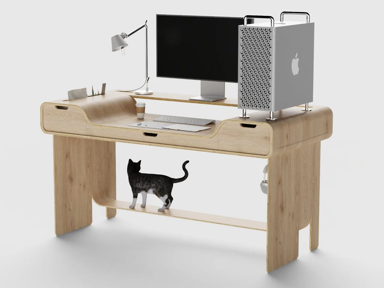 El escritorio que se dobla para que tu monitor suba y tus manos bajen